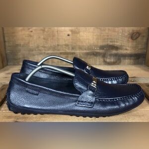 NEW Cole Haan Provincetown Pebbled Leather Navy